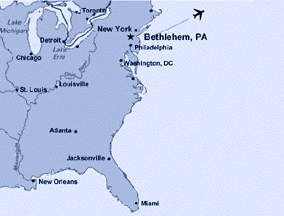 USA Logistics Center Location -  Bethlehem, PA